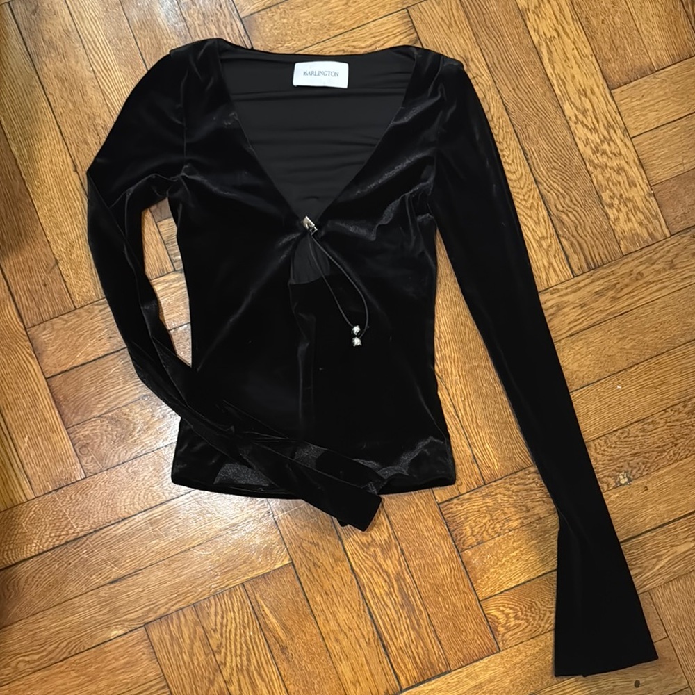 Elegant Black Velvet Top